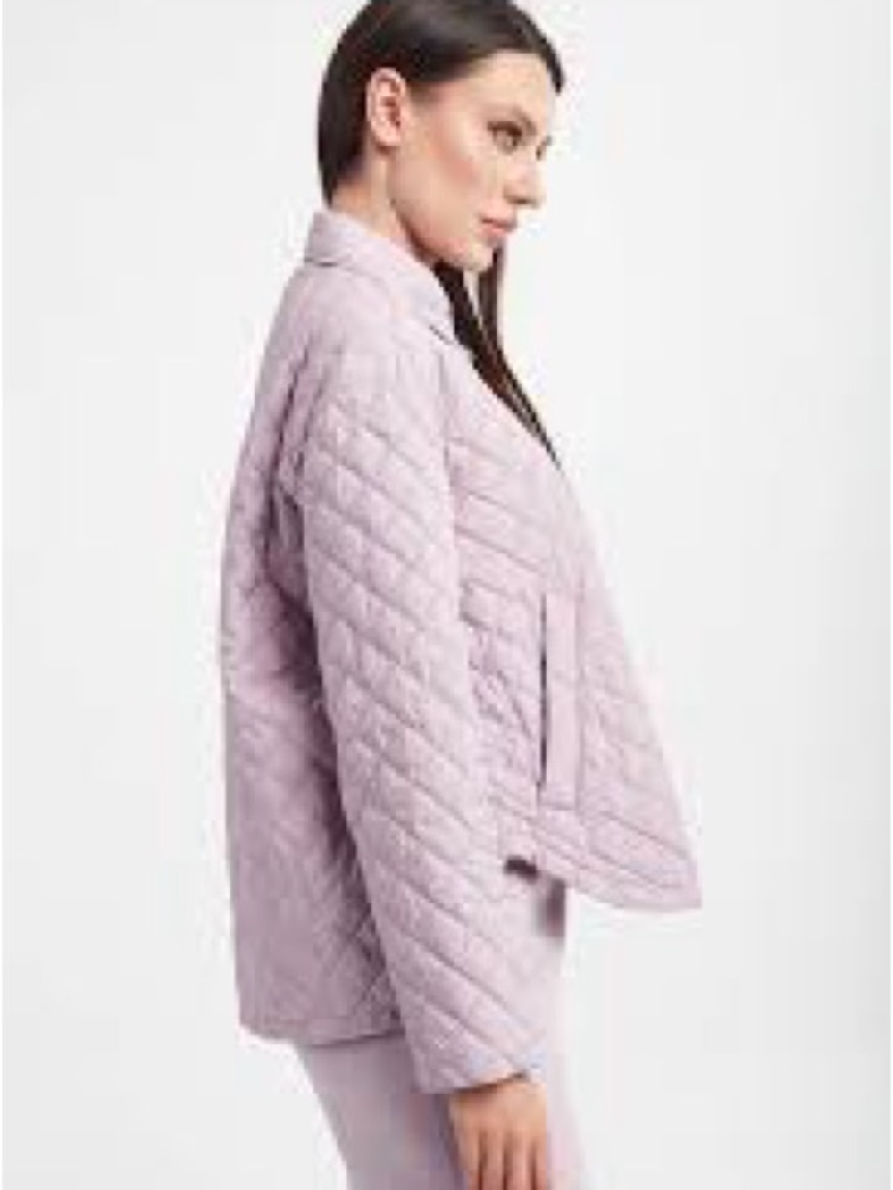 MaxMara Lavender Quilted Snap-Front‎ Jacket